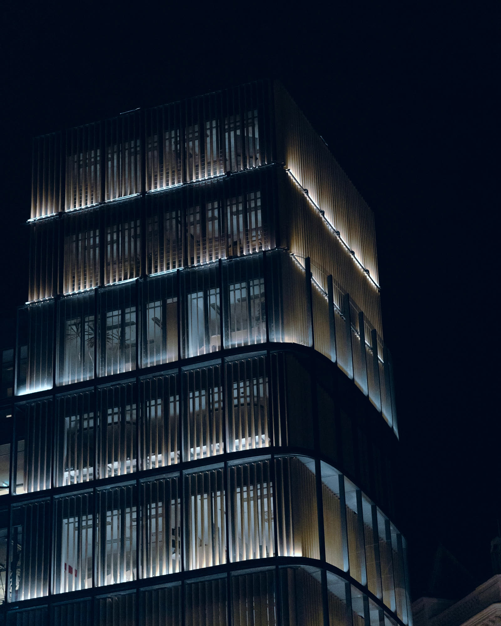 Architectural lighting washing a luxury interior